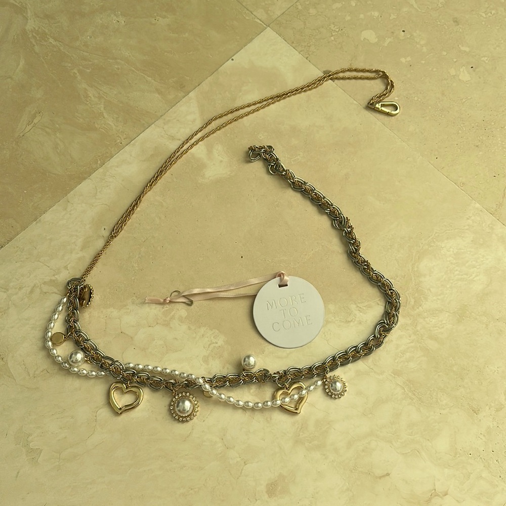 lovers + friends new with tags chain charm belt
